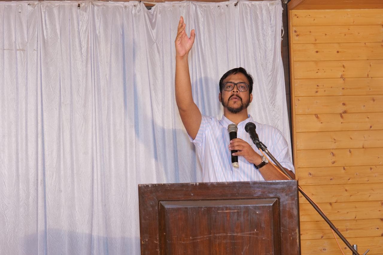 Speaking at the Podium